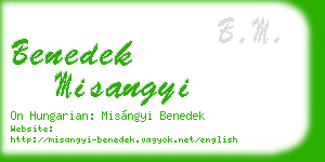 benedek misangyi business card