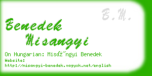 benedek misangyi business card